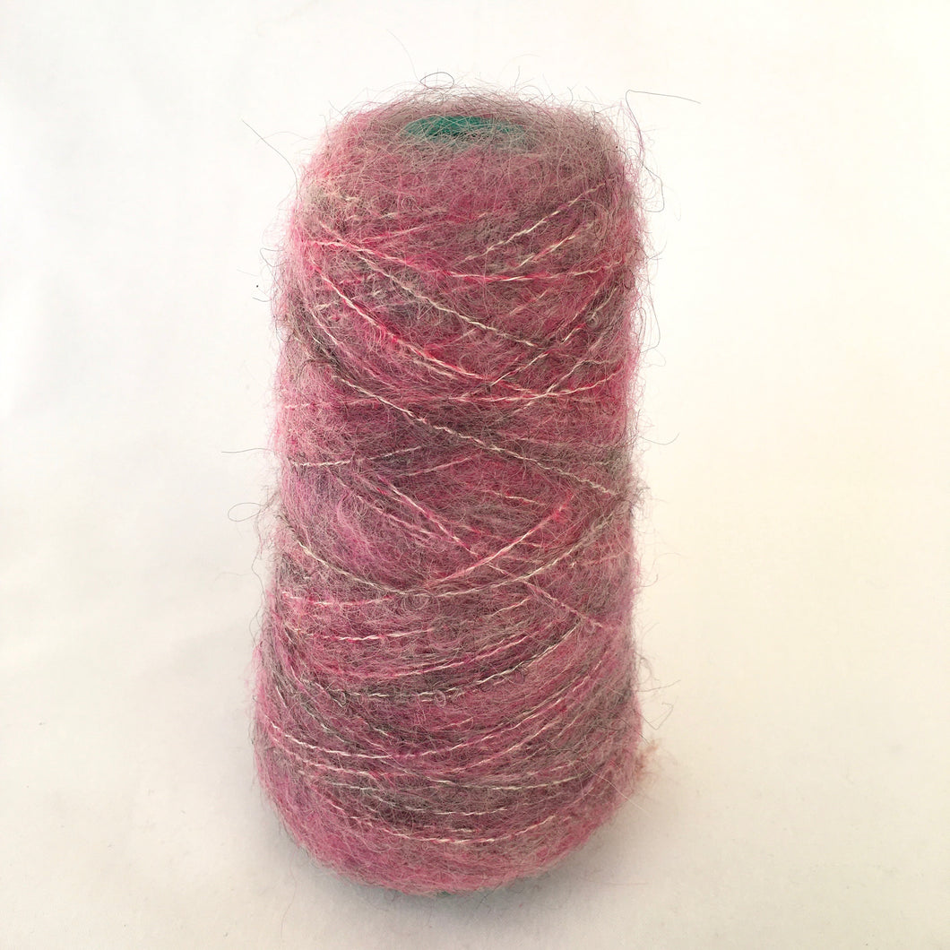 Variegated Cool Pink and Grey Yarn Cone